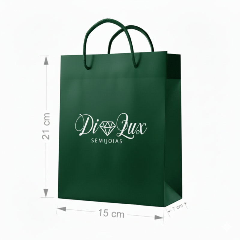 Sacola de Papel Personalizada – 21 x 15 x 7 cm