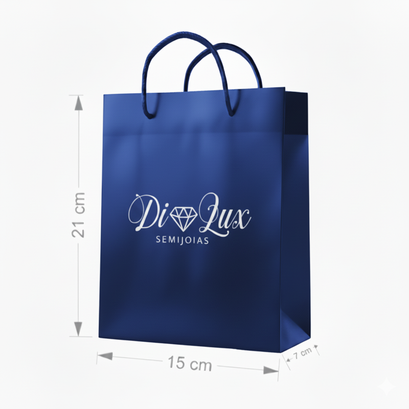 Sacola de Papel Personalizada – 21 x 15 x 7 cm