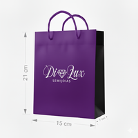 Sacola de Papel Personalizada – 21 x 15 x 7 cm