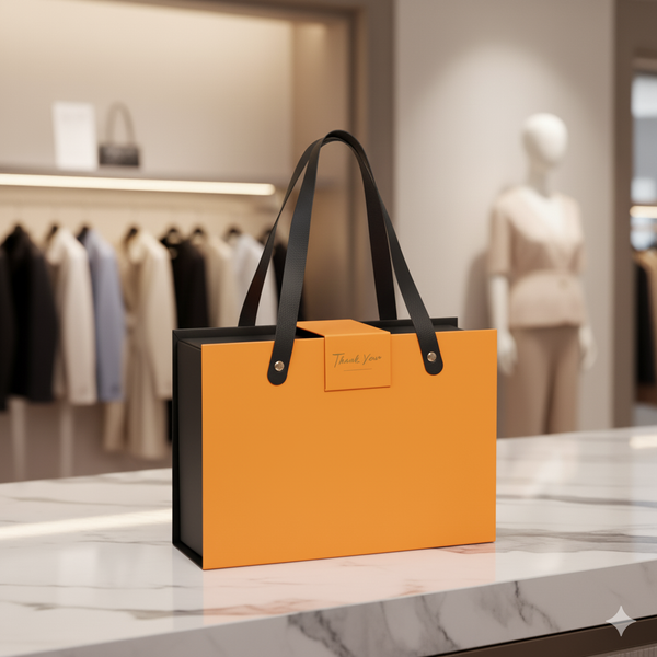 Sacola rígida com fecho magnético e alça