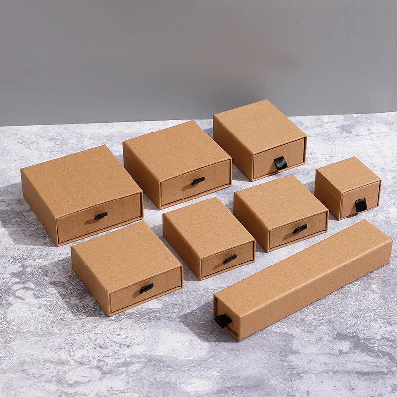 Kit com 8 Caixas de Papelão para Joias