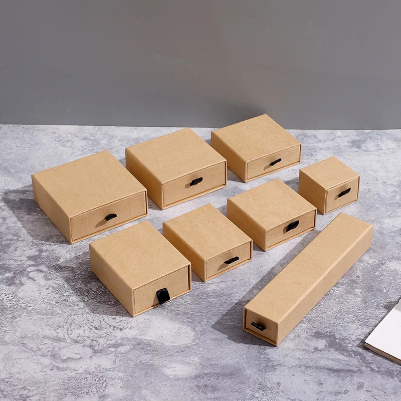 Kit com 8 Caixas de Papelão para Joias