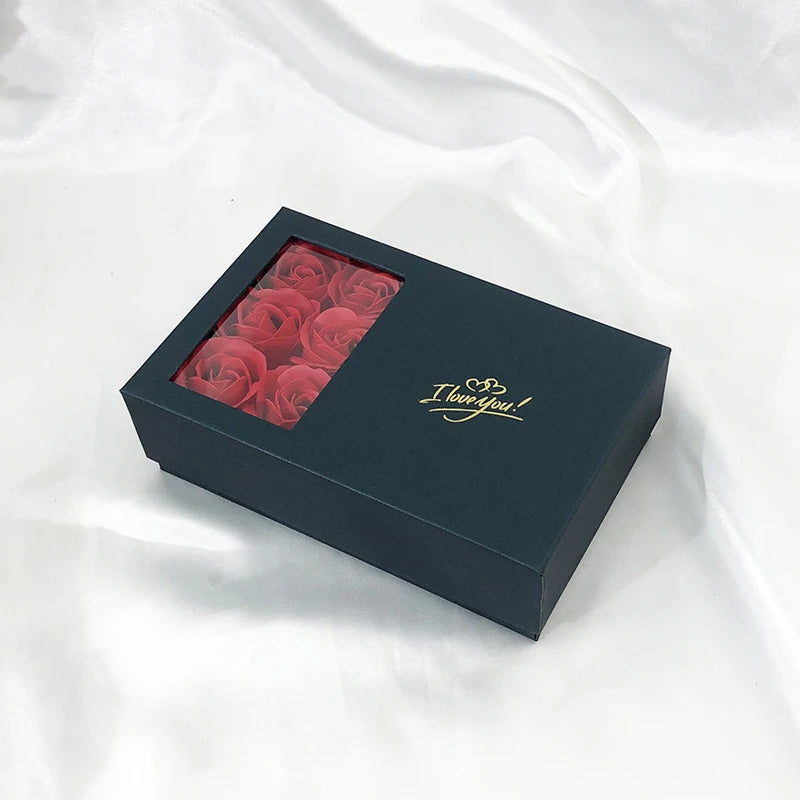 Caixa de Presente com Flor – Luxo e Sofisticação