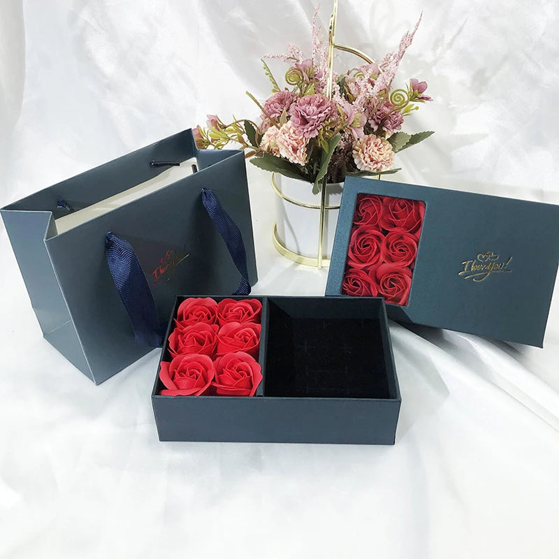 Caixa de Presente com Flor – Luxo e Sofisticação