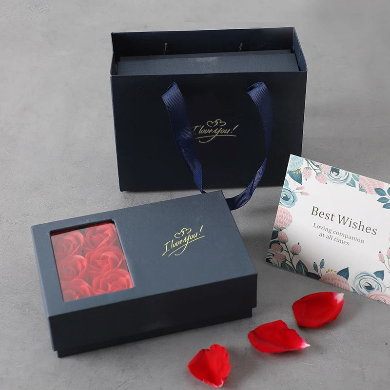 Caixa de Presente com Flor – Luxo e Sofisticação